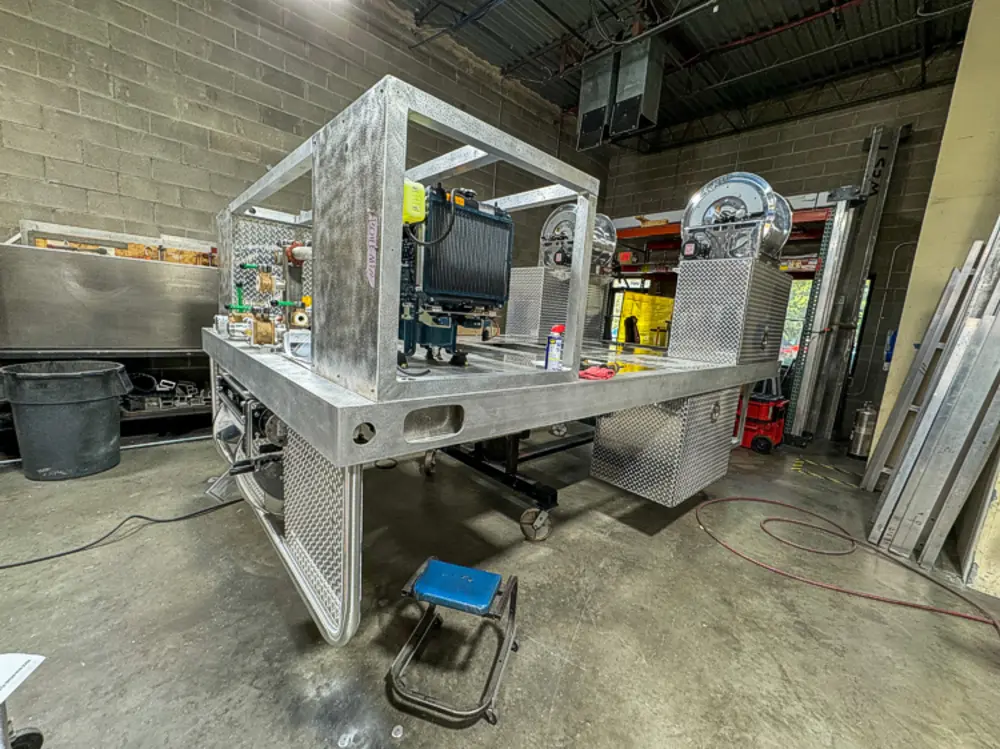 Cab interior upfit with exposed console area, photo 156 of 303.